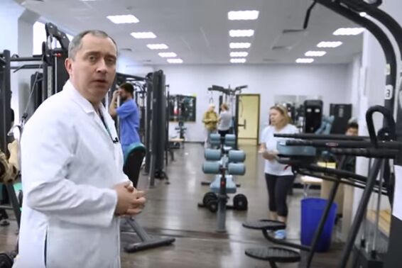 Classes in the gym with cervical osteocondrosis