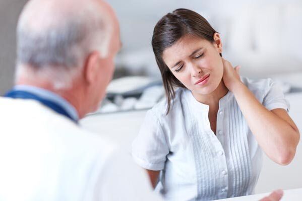 visit to a specialist for cervical osteochondrosis